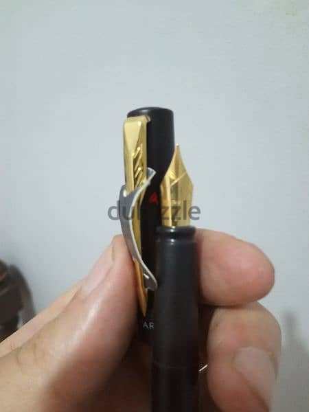 قلم باركر حبر   Parker Frontier Matte Black Gold Nib GT Fountain Pen 2