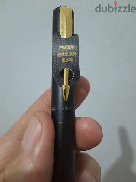 قلم باركر حبر   Parker Frontier Matte Black Gold Nib GT Fountain Pen 3