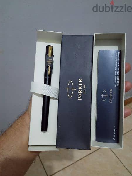 قلم باركر حبر   Parker Frontier Matte Black Gold Nib GT Fountain Pen 6