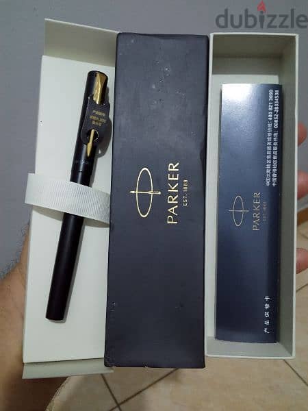 قلم باركر حبر   Parker Frontier Matte Black Gold Nib GT Fountain Pen 10