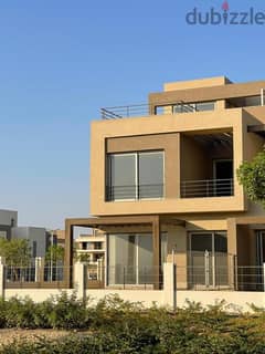Town house for sale in Palm Hills New Cairo on Landscape