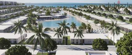 With a 5% down payment, a chalet for sale on the lagoon in Ras Al-Hikma, Salt project, North Coast, in installments over 8 years