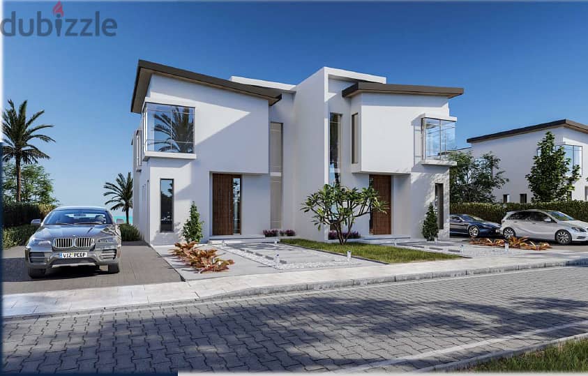 With a down payment of 825,000, a villa for sale on the lagoon in Ras Al-Hikma, North Coast, in installments over 8 years 2