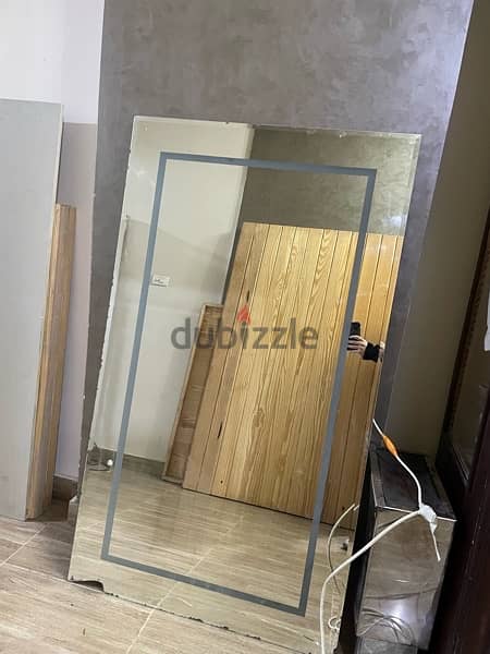 مرآة ليد مضيئة عريضة  Wide Led Lighting Mirror 1