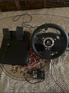 Logitech steering wheel and pedal , دريكسيون و دواسات لوجيتيك
