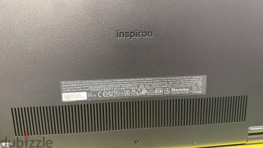 Dell inspiron 3511 11th gen core i5 1135G7 1