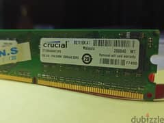 رام كمبيوتر 1 GB ماليزي Crucial - مستعمل بحالة جيدة DDR2