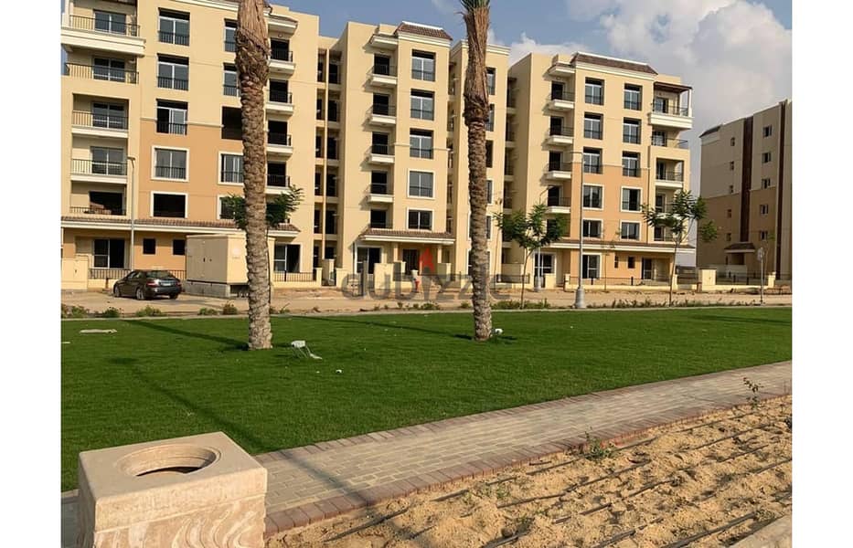 Apartment with private garden for sale in Sarai Compound in Mostakbal City and Sur in Sur with Madinaty 6