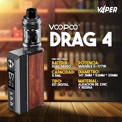 DRAG 4 VOOPOO VAPE New دراج 4 فوبو الاصدار الاخير جديد متبرشم