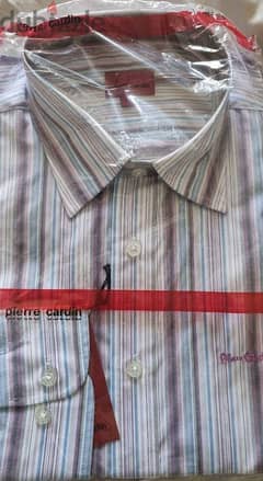 Pierre Cardin New Shirt قميص بيير كاردن مقلم جديد إكسترا لارج