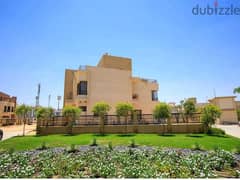 immediately receive independent villa for sale with swimming pool land scape view in sheikh zayed in an upscale compound in alma