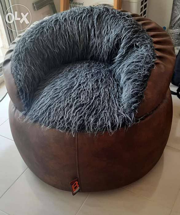 Bean bag for adults بين باج فرو كبيرة 0