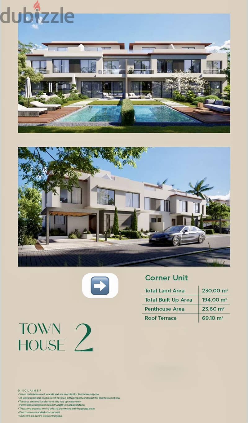 Town House Corner Badya Palm Hills 0