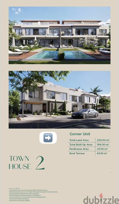 Town House corner Badya Palm Hills