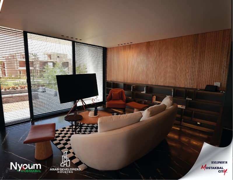For sale at a snapshot price and with a special view, own a two-bedroom apartment in comfortable installments in Nyoum Mostakbal City 1