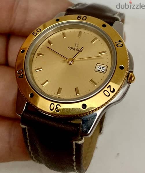 Original Swiss Made Quartz CONCORD 38mm 2