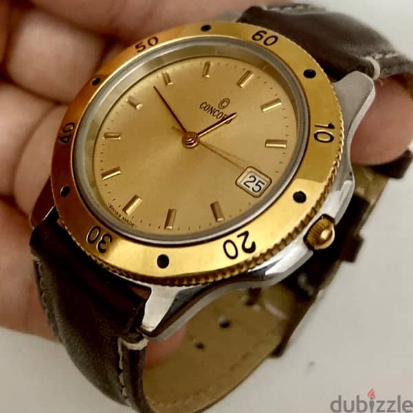 Original Swiss Made Quartz CONCORD 38mm 10