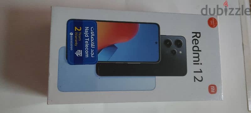 Redmi 12 جديد متبرشم ٢٥٦ جيجا 2