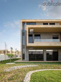 Villa Quattro 160m with garden 196m for sale in Taj City Compound, extension of Al Thawra Street, First Settlement, 43% discount