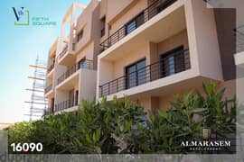 In installments, an apartment for sale, first floor, finished, with air conditioners, 2 bedrooms