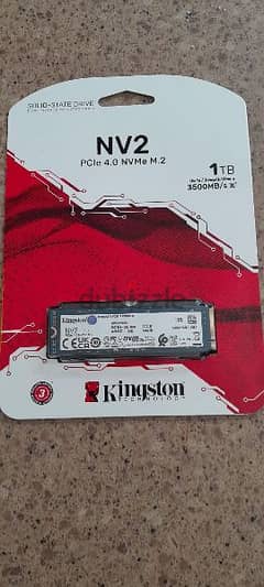 SSD KINGSTON Nv2 1tb pcie4.0  جديد