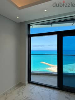 شالية بنوراما سي فيو من كل الغرف متشطب بالتكيفات بمقدم 800 الف فقط  -Panorama Sea view chalet (all rooms seaview) finished + AC'S Alamien Towers
