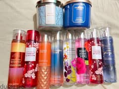 bath and body works mist and candles