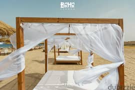 Chalet at an attractive price, 50 square meters, in Boho Village, Ain Sokhna, on the most beautiful beaches of the Red Sea.