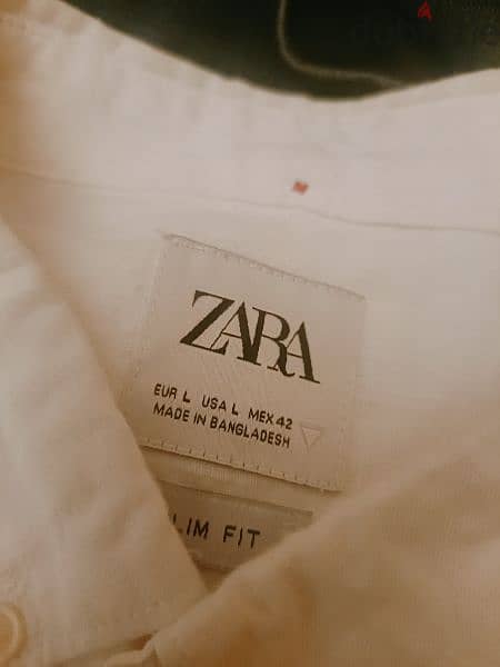 Zara never used as new كتان لون اوف وايت 3