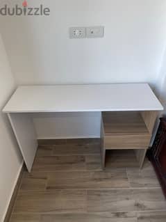 white and brown Desk