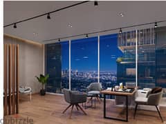 At a 30% discount, an administrative headquarters of 112 meters, fully finished, with air conditioning and installments, in the financial district in