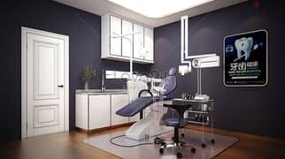 Dental clinic for sale, finished, in installments over 9 years, wall in wall, with Sodic