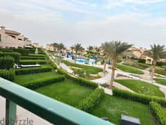 Chalet ground floor 150m for sale in La Vista Gardens Ain Sokhna, 8km from Porto Sokhna, sea view and Landscape pool View, with 20% cash discount.