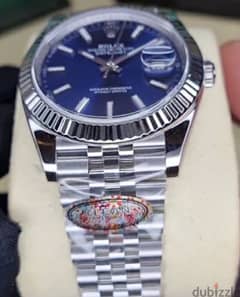 Rolex date just bleu dial replica super colone clean