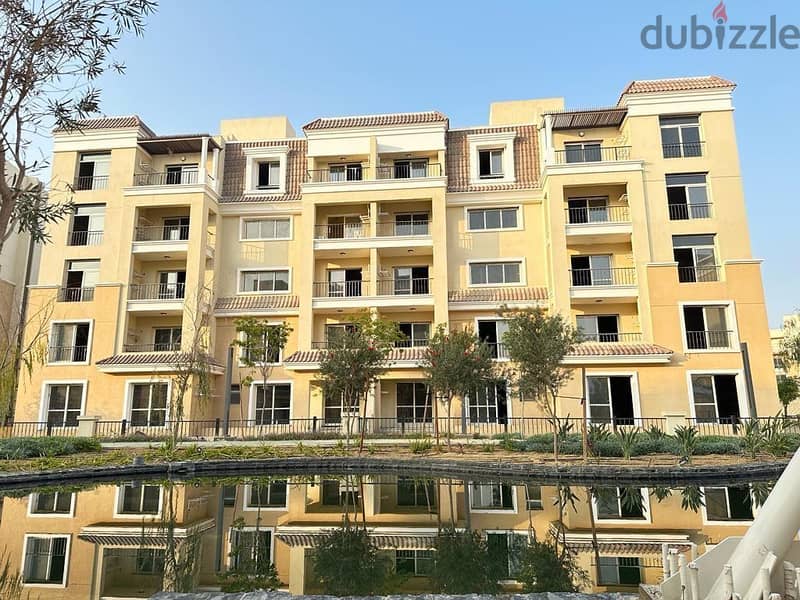 For sale, an apartment in a garden with a 42% discount on cash and installments over 8 years in Amazing Location in Cairo, in the Sarai Compound in fr 0
