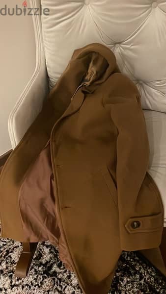 New Carlo Favalli Peanut Brown Buttoned Coat 1