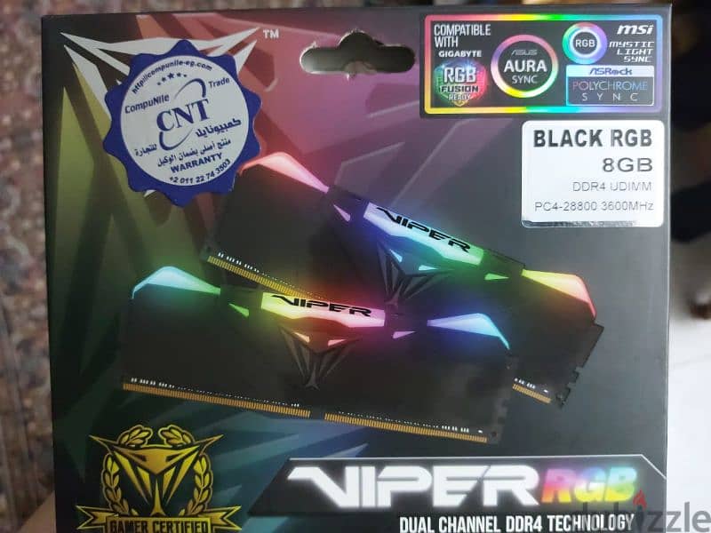 Viper Ram DDR4 3600 RGB 8GB 0