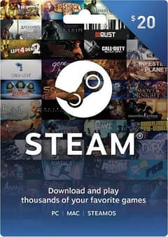 Steam 20$ Giftcard USA store