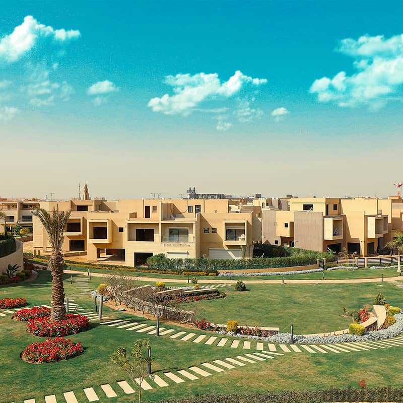 Come inspect and receive immediately an apartment with a private roof in the heart of old Sheikh Zayed in front of Nile University, with a special ins 19