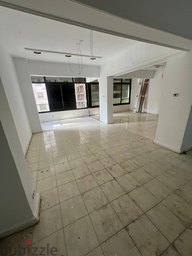 Office for rent 204 SQM finished with ACs in Tarablous St. , off Abbas El-Akkad  - Nasr City 1