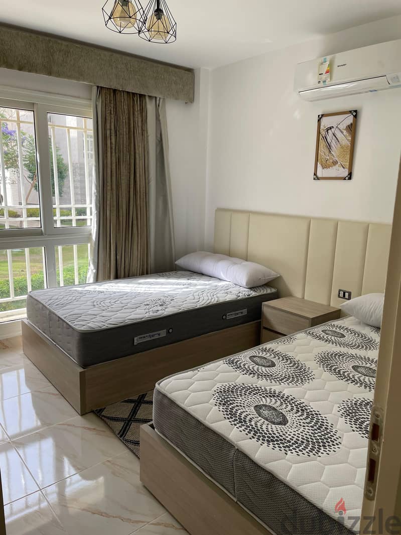 Furnished apartment for rent in Madinaty, 3 bedrooms, 2 bathrooms, hotel furniture, first residence, great location, very close to all services 13