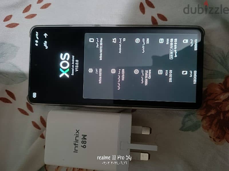 بدون علبه infinix note 30 pro 256 ram8+8 0