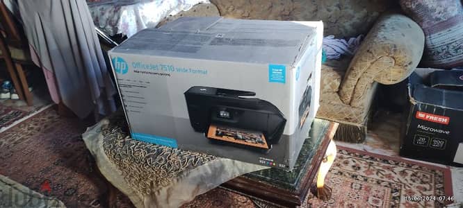 طابعه HP OfficeJet 7510 بالكرتونه- استخدام منزلى مره واحده