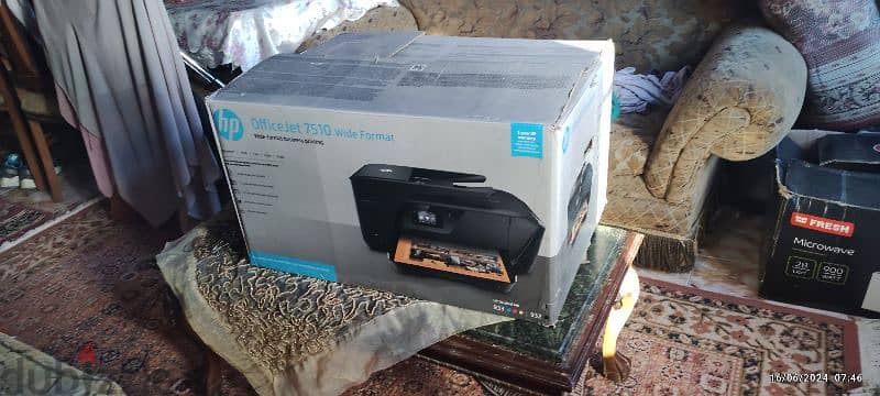 طابعه HP OfficeJet 7510 بالكرتونه- استخدام منزلى مره واحده 0