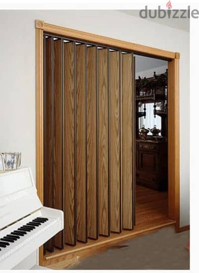 Accordion door باب اوكورديون جرار قشره عرض ١٤٤سم