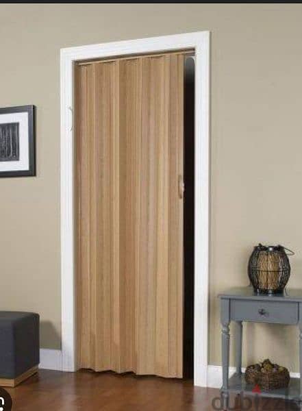 Accordion door باب اوكورديون جرار قشره عرض ١٤٤سم 1