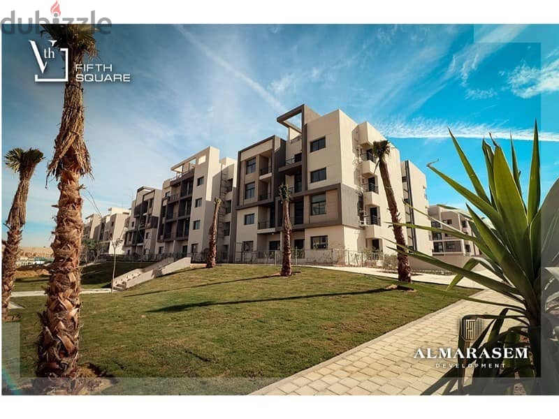 For sale, a finished apartment with air conditioners and a private garden in the best location in New Cairo 6