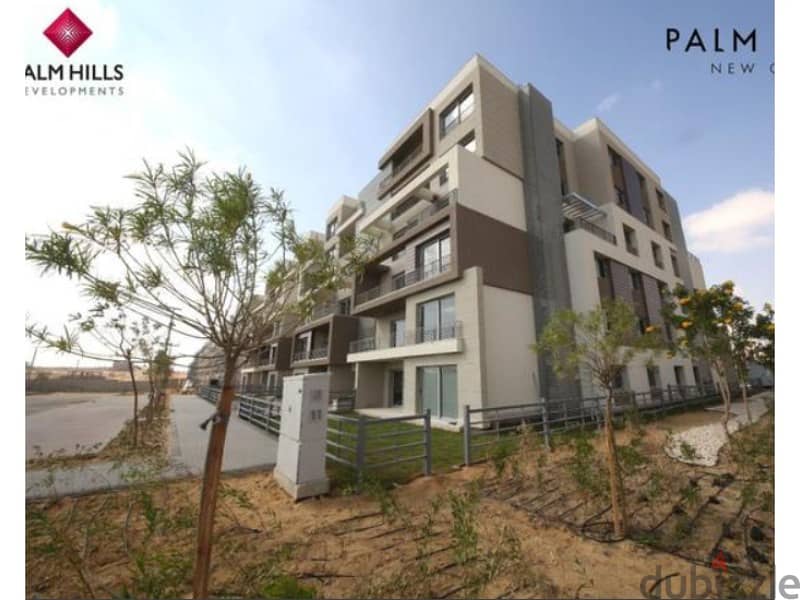 Apartment with private garden for sale, ready to move in installments and less price, in Palm Hills, with a prime location, open view, and landscape. 6
