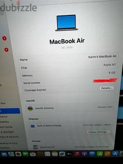 Macbook Air M1 (استخدام خفيف)