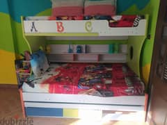 غرفة نوم اطفال سرير ٣ ادوار ( دورين + دور مخفي)